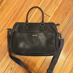Black Leather Ferragamo Bag